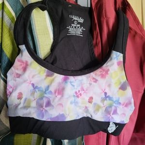 Large track bra track top yoga